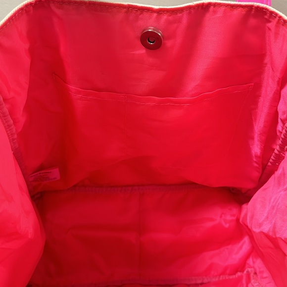 Juicy Couture Canvas Hot Pink Palm Tree Beach Bag/Tote - Picture 6 of 7